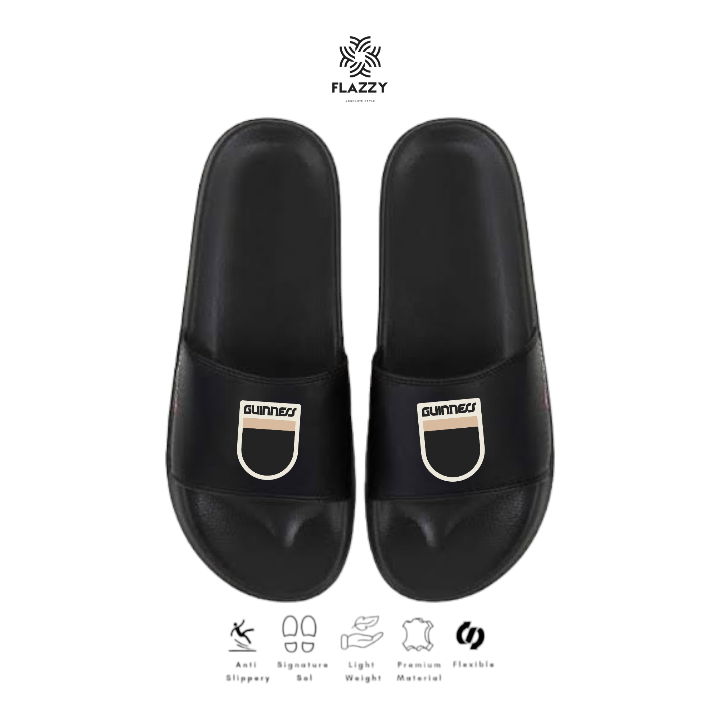 PROMO Sandal slop pria wanita GUINESS  - sandal slop pria distro original 100% - Sandal slop pria di