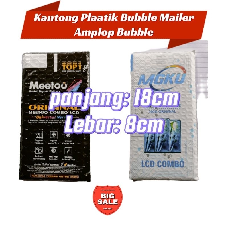 

kantong plastik bubble mailer amplop bubble white pearl 8cm×18cm