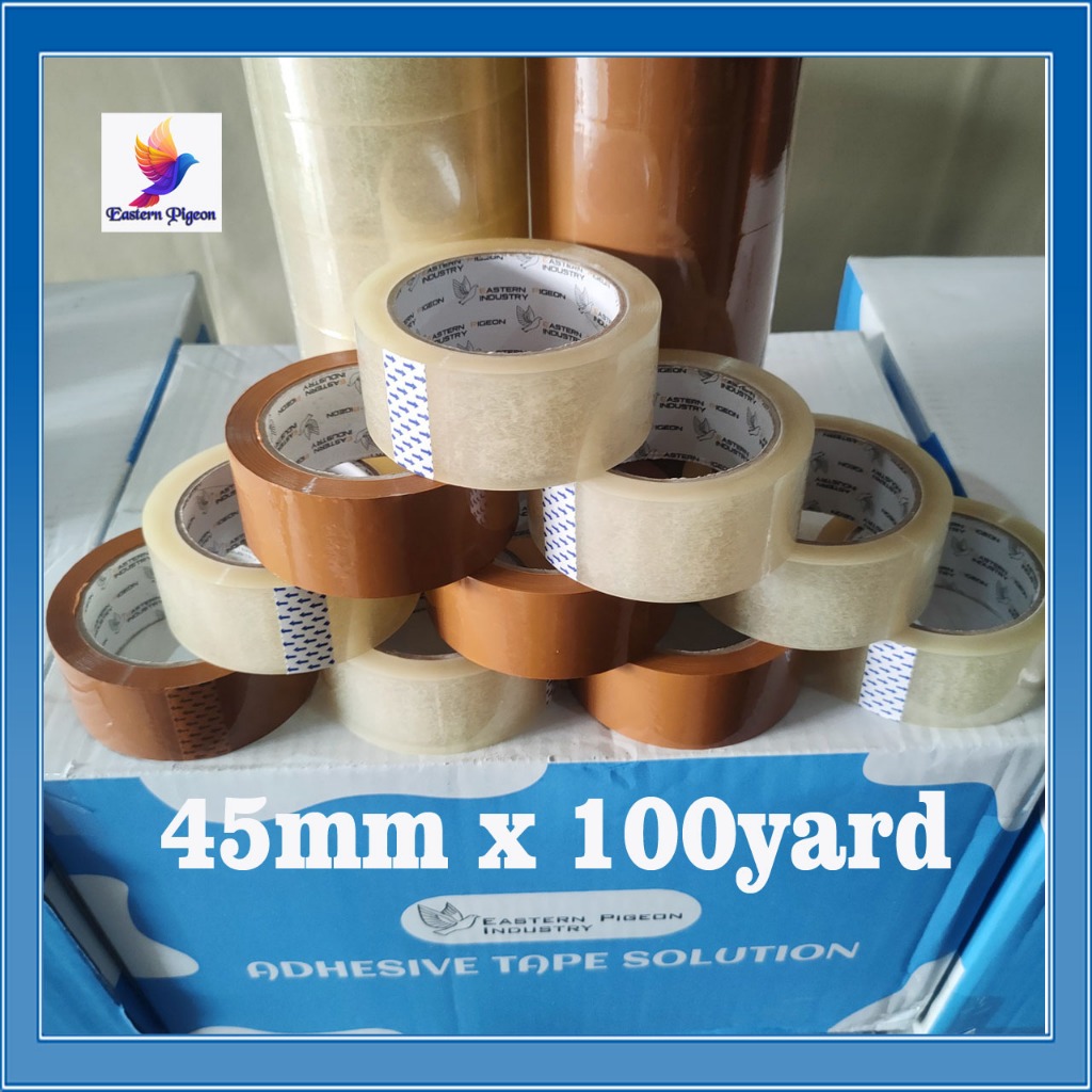 

Eastern Pigeon Lakban 45mmx100yard Selotip 2 Inchi Premium Packing Opp Selasiban Bening 45 Micron