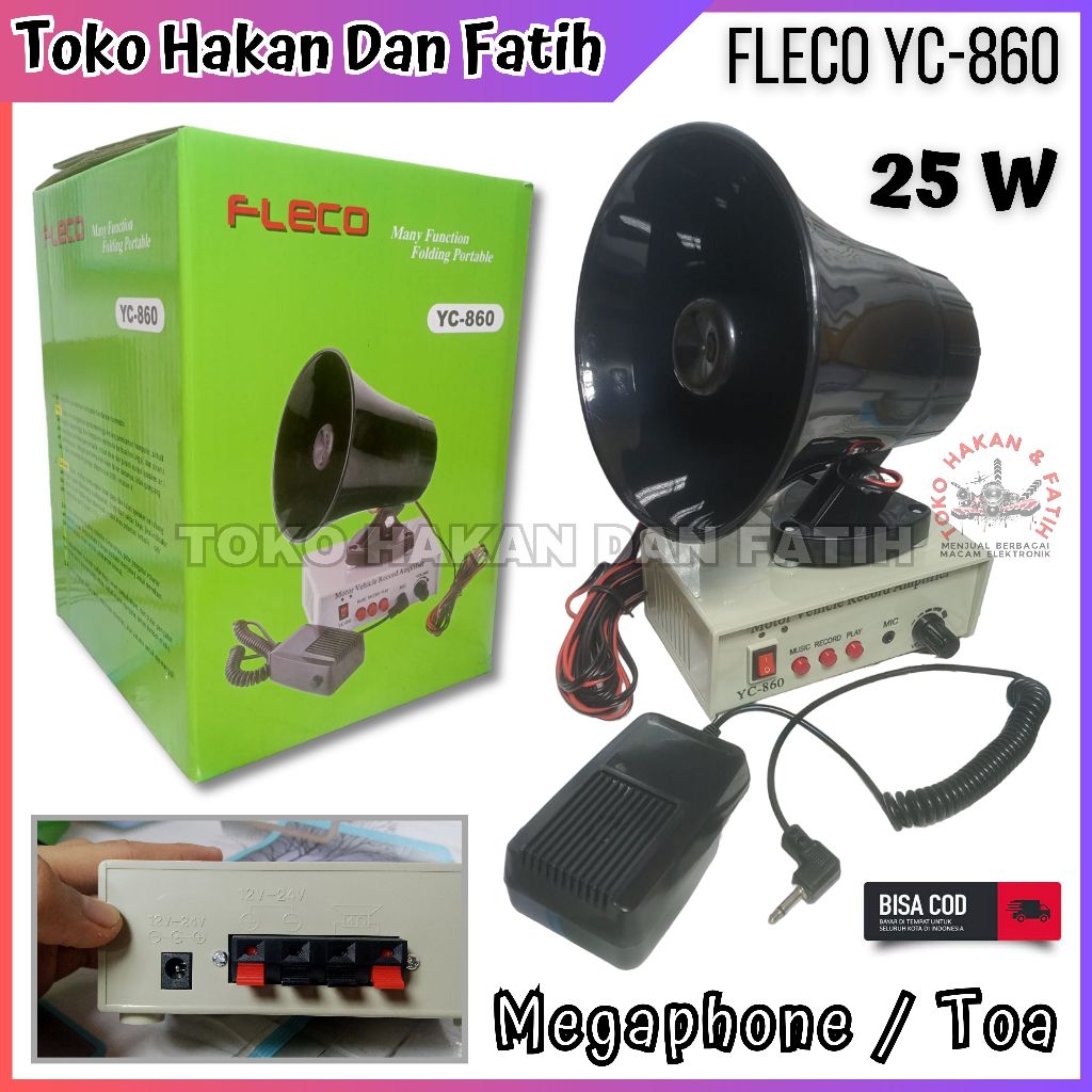 Pengeras Suara Toa Fleco YC 860 - Toa Mobil Fleco YC 860 - Megaphone Mobil - Pembesar Suara Fleco YC