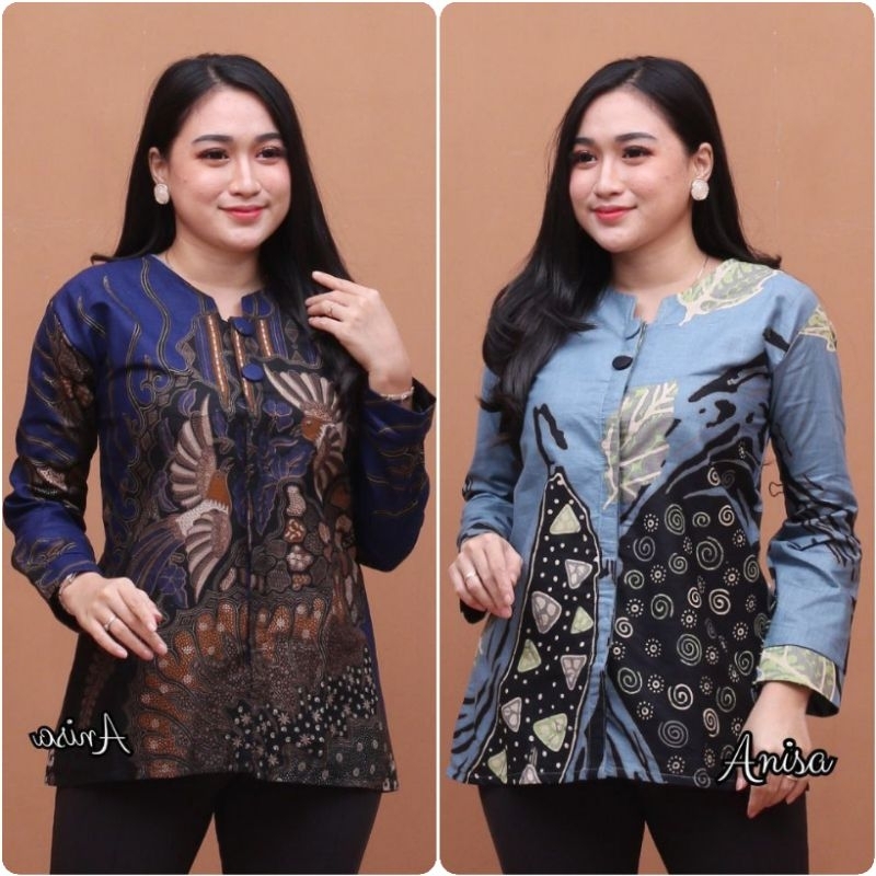Blouse Wanita Kerja | Batik Wanita Modern | Baju Batik Wanita | Atasan Batik Couple | Batik Seragama