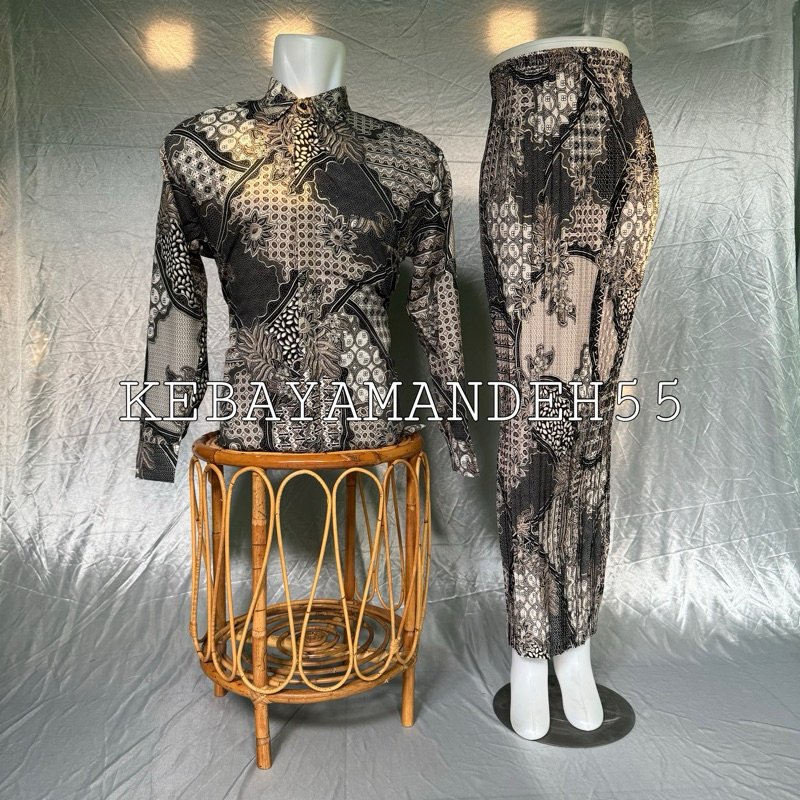KEBAYAMANDEH55 - ROK PLISKET COUPLE / BATIK LENGAN PANJANG / BATIK COUPLE / BAJU BATIK COUPLE / ROK 