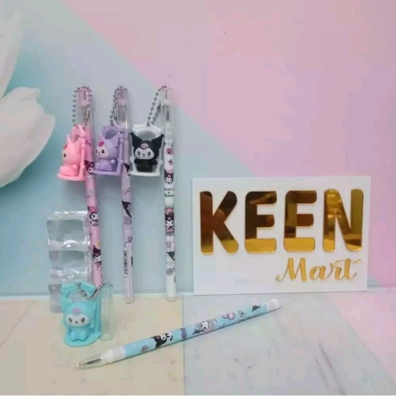 

PENA BALLPEN PEN GEL motif gantung AYUNAN KUROMI
