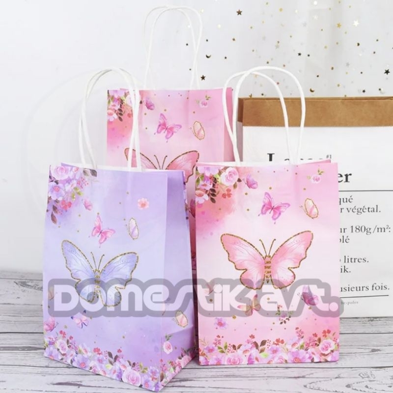 

PAPER BAG KINGDOM KERTAS KECIL / kantong kertas motif princes / tas souvenir ultah / Tas kado ulang tahun / Gift Bag