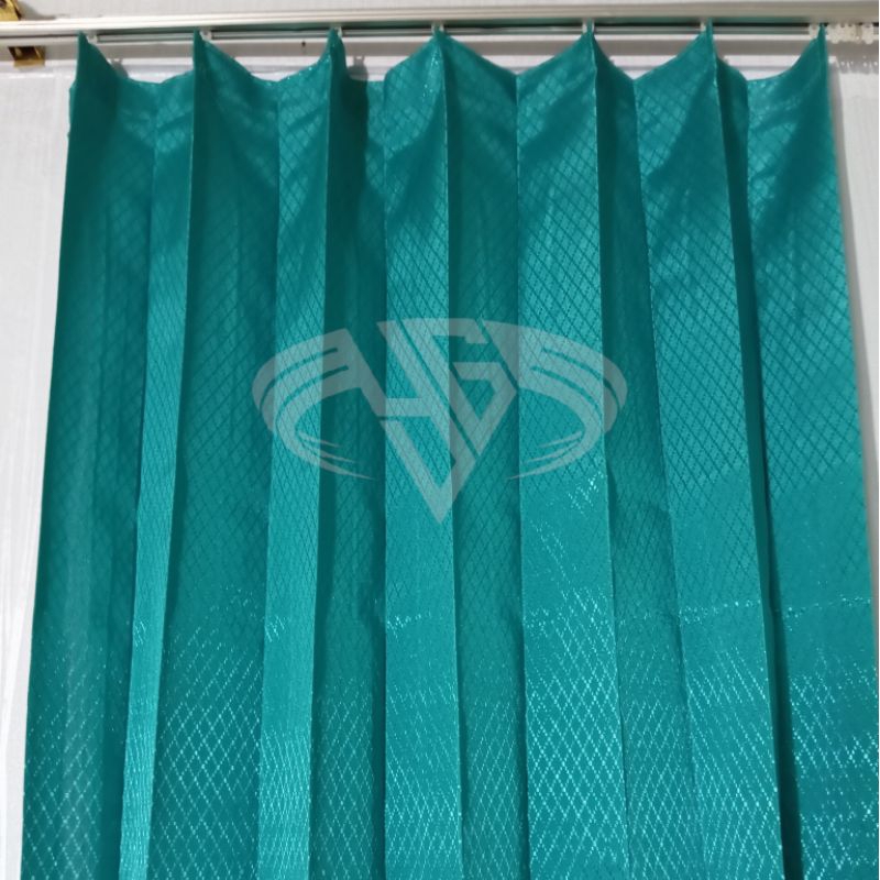 Gorden Sido plisket pintu kamar tidur / gorden jendela polos panjang 200cm model kawat s