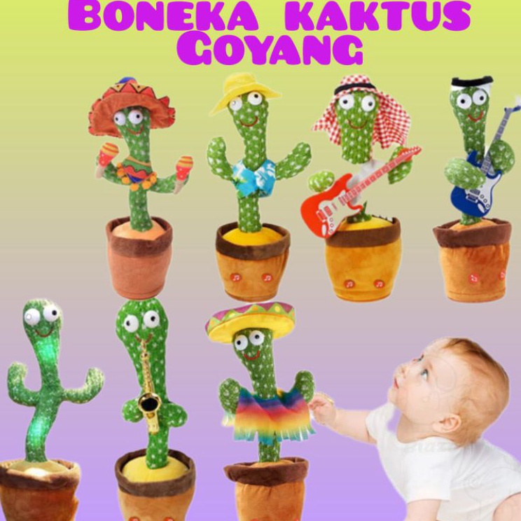 Super Produsen  Boneka Kaktus Goyang  Mainan Kaktus BergoyangKaktus Bergoyang Dancing