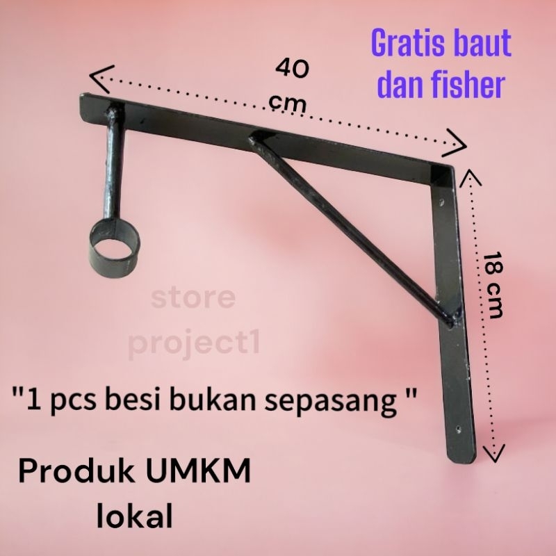 besi siku jemuran baju, besi siku rak gantungan serbaguna