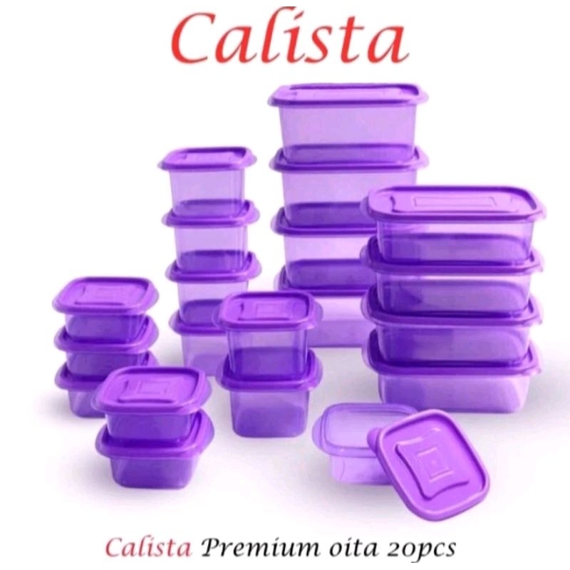 CALISTA FOOD CONTAINER TOPLES PLASTIK OITA SET ISI 20 PCS