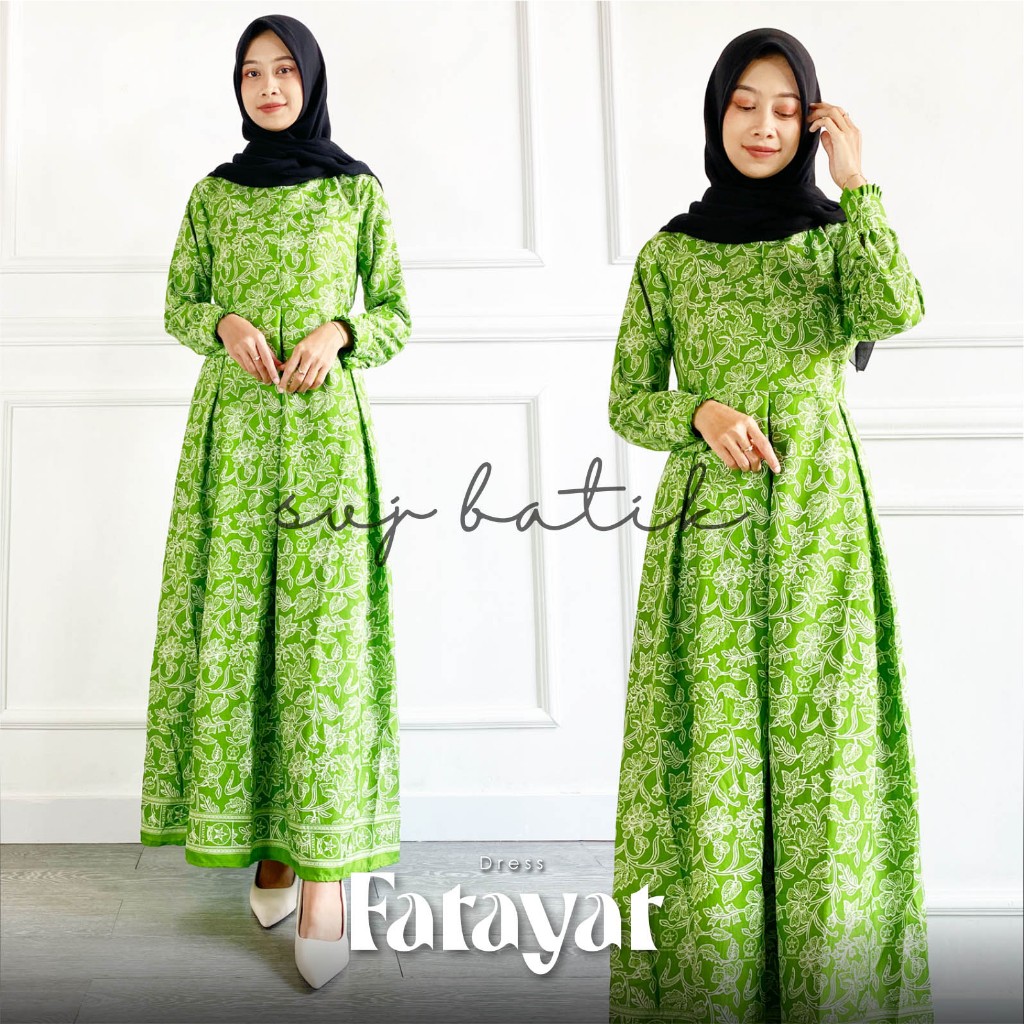 [SVJ] Seragam Fatayat Hijau Muda Setelan RNB dan Gamis Logo Fatayat NU Ori SVJ Batik