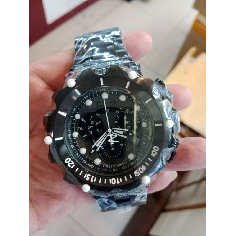 Jam tangan pria INVICTA VENOM CRONO 52MM FULL BLACK LIMITED EDITION