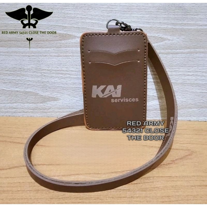 ID Card Holder Tali Lanyard Name Tag Logo KAI SERVICE