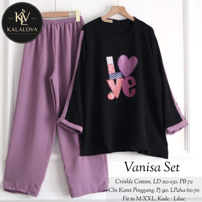 SETELAN - VANISA - CALLISTA SET - SET CRINKLE KEKINIAN - BAYAR DITEMPAT