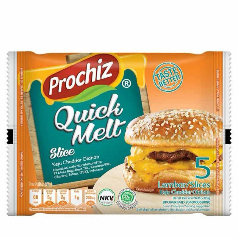 

Keju Prochiz Quick Melt Slice Isi 5 Slice