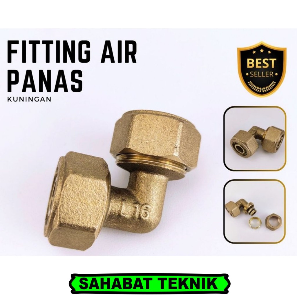 KNEE Sambungan Selang Pipa Fitting Air Panas Water Heater 1/2'' inch / Nepel Knee Sambungan Selang A