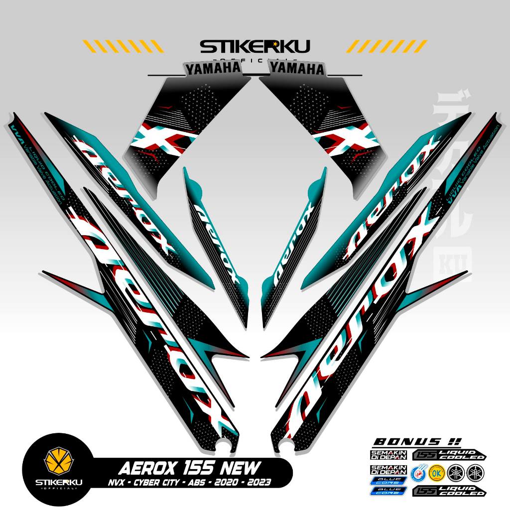 STRIPING AEROX 155 NEW CYBER CITY MOTIF 1 / STIKER AEROX 155 CONNECTED / STICKER AEROX 155 CONNECTED