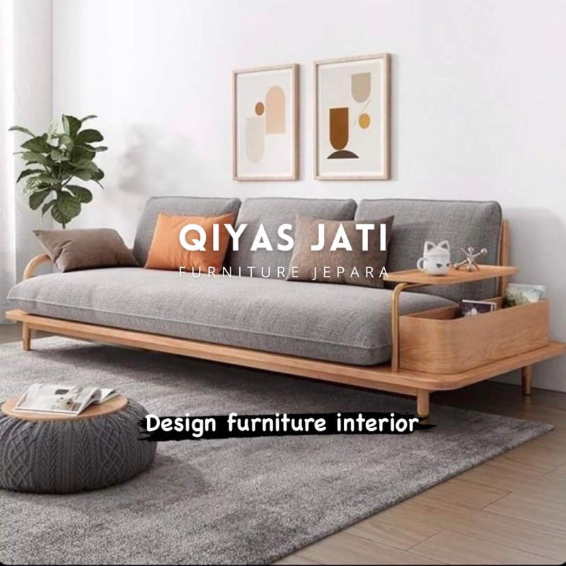 Sofa jepang sofa tamu 3 seater kayu jati minimalis