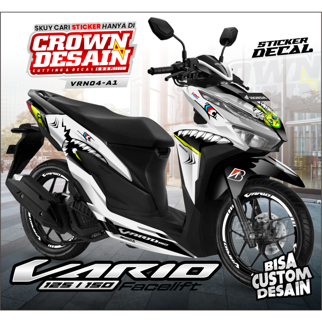 Sticker Decal Vario New 2020 150-125 - Decal Vario 150 - New Shark