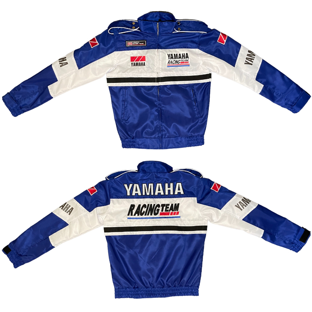 Jaket Yamaha TYR Scoot Biru Bordir Waterproof Motor Pria Team Rracing R15 Rxking RXZ