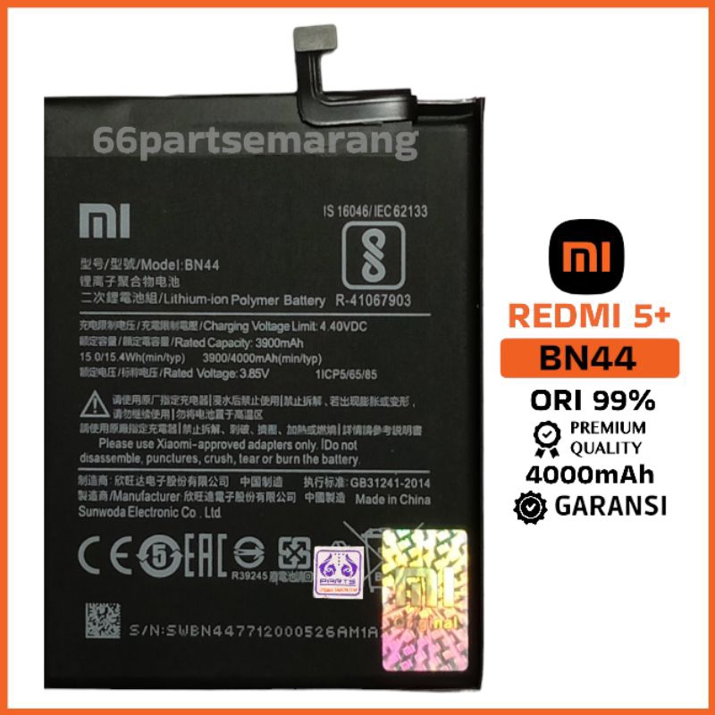 Baterai Batre Battery Redmi 5+ Plus BN44 Copotan Cabutan