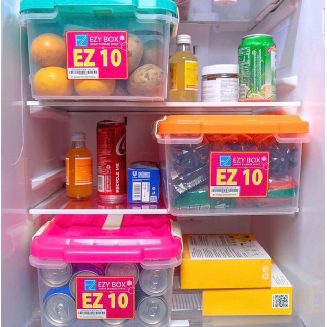 ezy Box Container Ukuran 10 Liter CB Kontainer box murah Transparan Kotak Penyimpanan Barang Serbagu