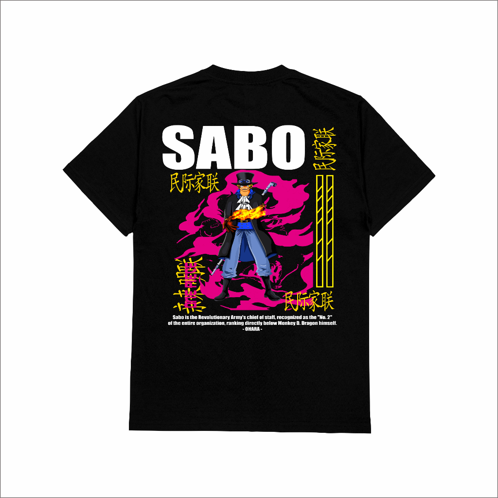 OHARA Kaos Anime One Piece Sabo