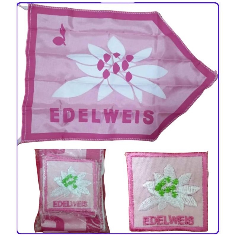 BET REGU EDELWEIS | Bet Tanda Regu Bunga | Tanda Regu Bordir Gambar Bunga | Badge Pramuka