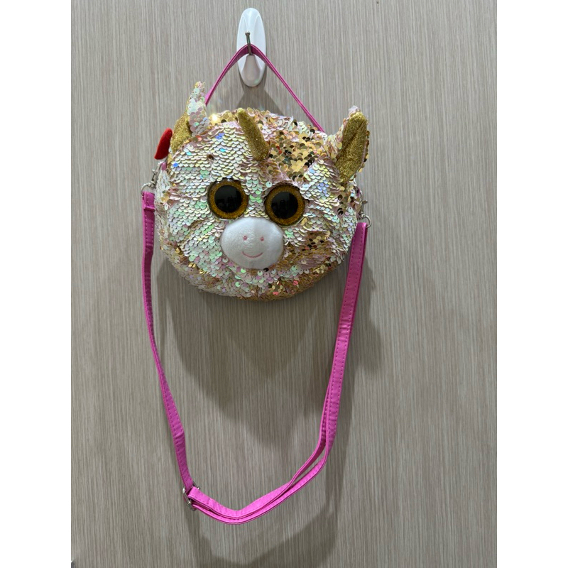 TY Fantasia Unicorn Bag Sequins Tas Boneka Anak