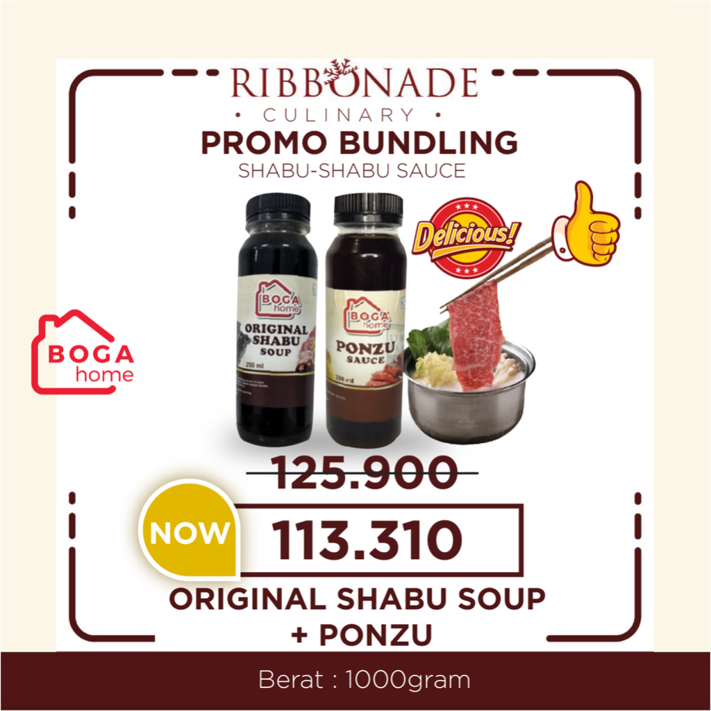 

PROMO BUNDLING SHABU AT HOME (ORIGINAL KONBU & PONZU SAUCE)