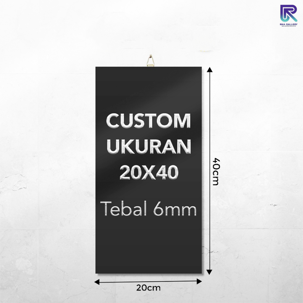 RHA GALLERY Custom 20x40 Hiasan Dinding Satuan Foto Keluarga Wedding Wisuda Poster Kayu Walldecor