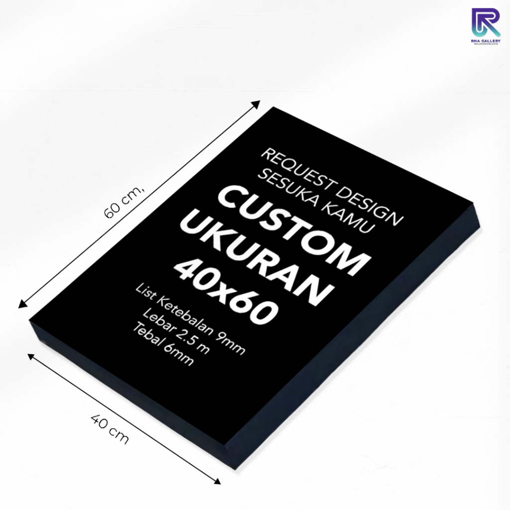 RHA GALLERY Pictbox Custom 40x60 Hiasan Satuan Foto Keluarga Wedding Wisuda Poster Kayu Walldecor