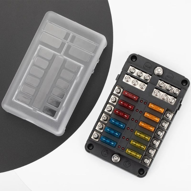 Universal Kotak Box Sekring Kelistrikan Mobil Motor Car Fuse Box 12 Cabang