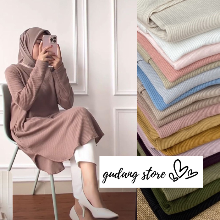 TUNIK WAFFLE KNIT PREMIUM / TUNIK KNIT WAFFLE Simple Tunik / Basic Tunic