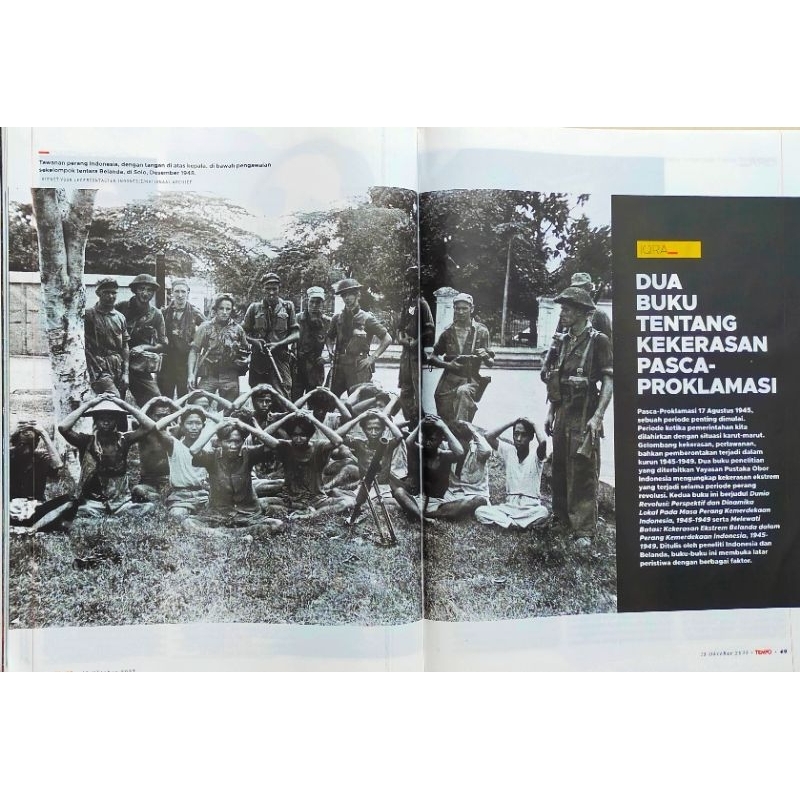 Majalah Tempo Oktober 2023 - iQra : Kekerasan Pasca Proklamasi - Berebut Suara NU - Kereta Cepat Who