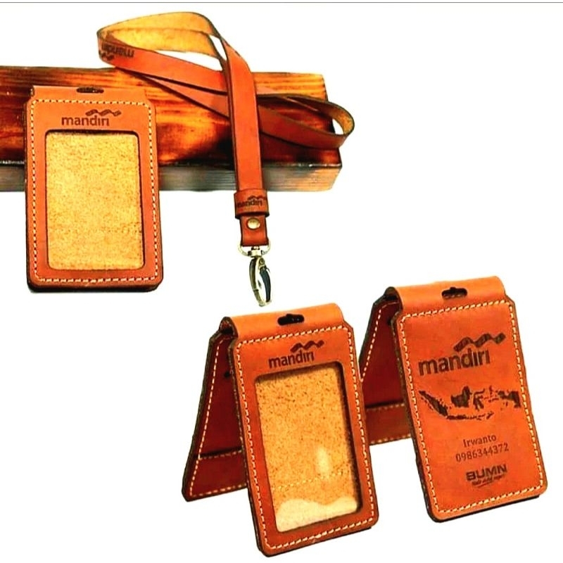 

NAME TAG/CARD HOLDER FLIP 3 SLOT KULIT SAPI ASLI TALI MAGNET (COSTUM GRAFIR)