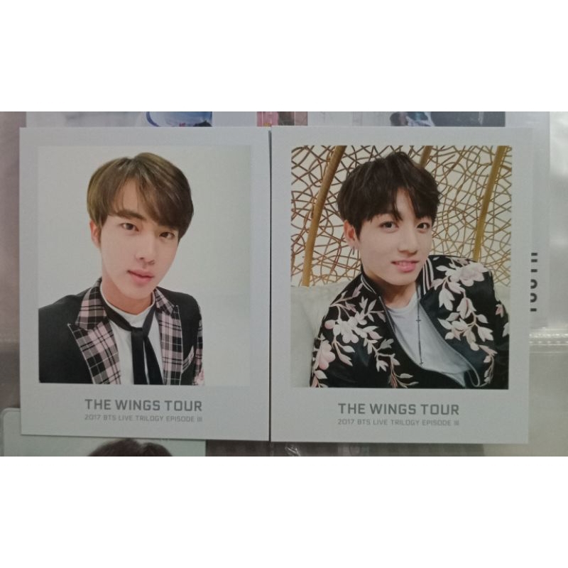 BTS - Jin dan Jungkook photo ticket (wings tour binder)