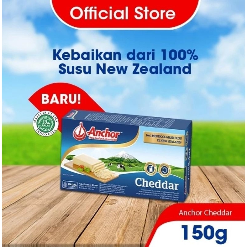 

Free Packing Kardus 150 gram Anchor Keju Cheddar Olahan Cheese