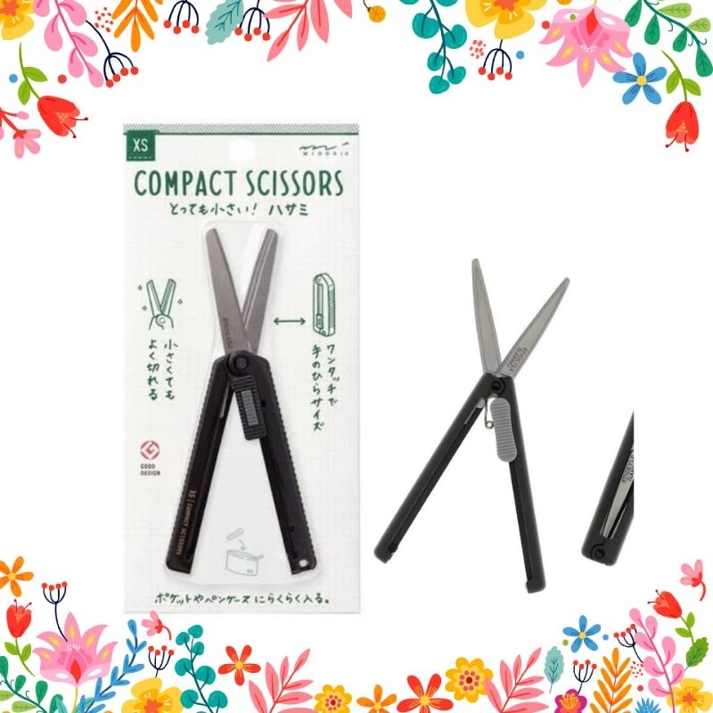 

midori xs compact scissors japan black (gunting jepang kecil tajam) bisa masuk pesawat