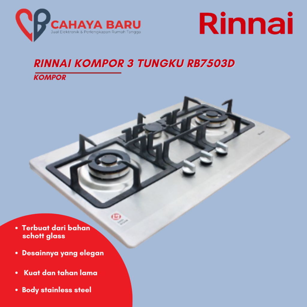 RINNAI KOMPOR 3 TUNGKU RB7503D