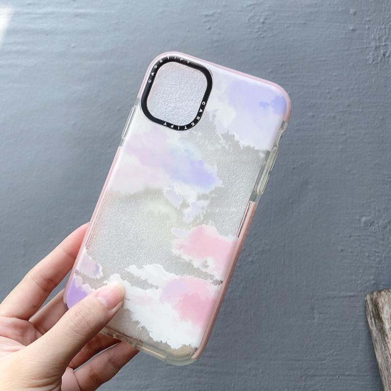 SOFT CASE BENING CASETIFY AWAN UNGU PINK IPHONE 11
