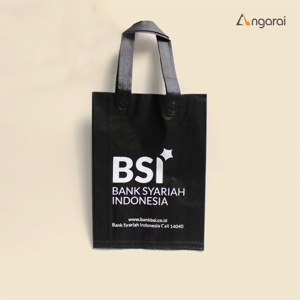 

READY STOCK Trikem Goodiebag Sablon 1 Warna Ukuran 25x35 cm (Isi 10pcs) BSI Bank Syariah Indonesia