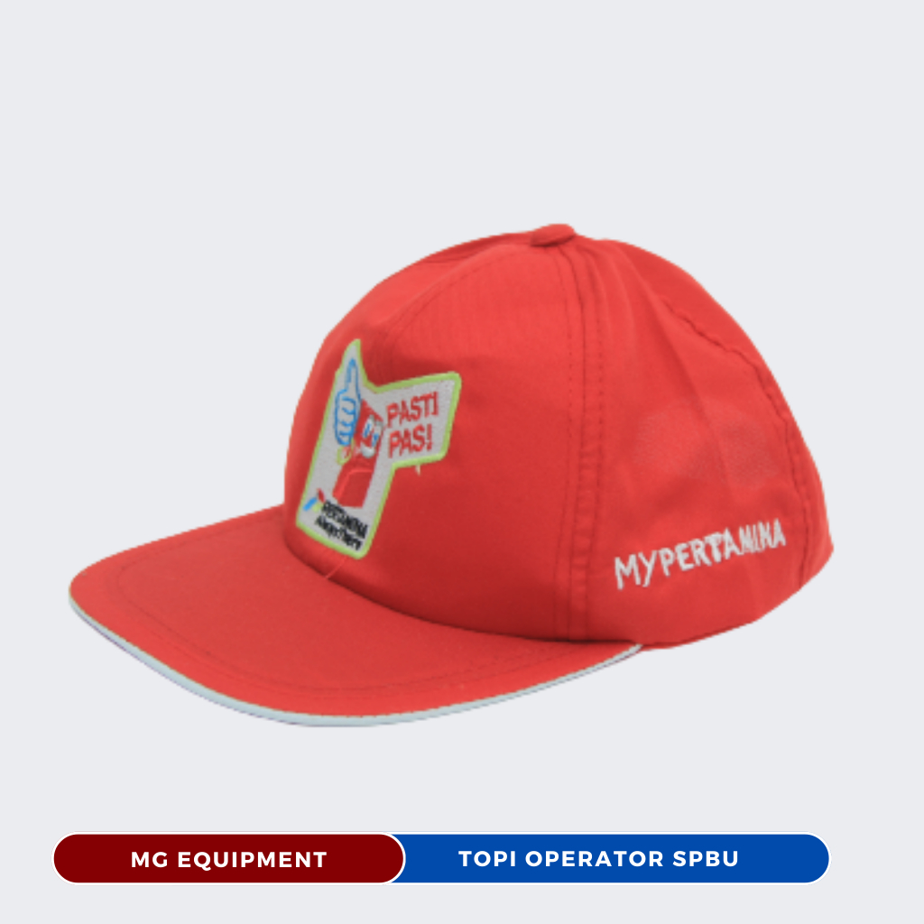 Topi SPBU Pertamina pasti pas,pasti prima,lpg, spbe