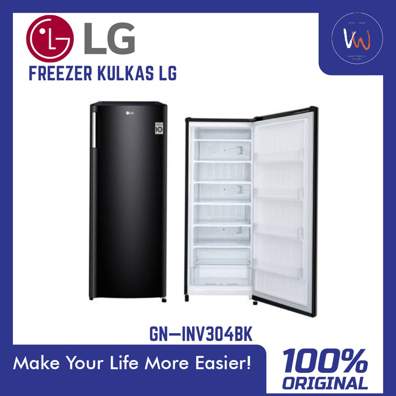 Freezer Kulkas Inverter LG GN-INV304BK / Freezer Es / Untuk Es