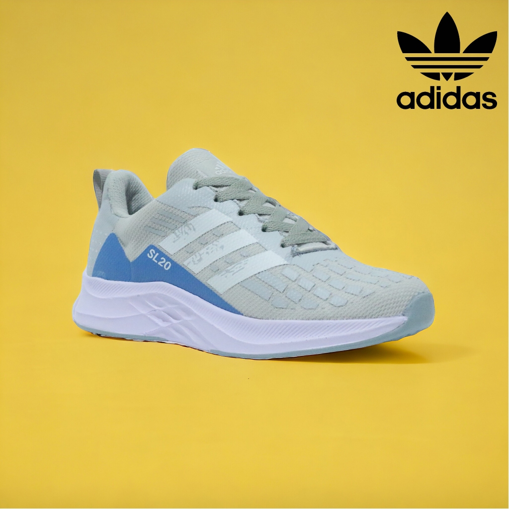 Sepatu Sneakers Pria Adidas SL 20 Shoes Running Warna Putih Hitam