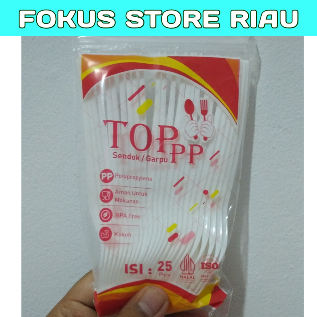 Sendok Plastik Putih 25 PCS Sendok Sekali Pakai