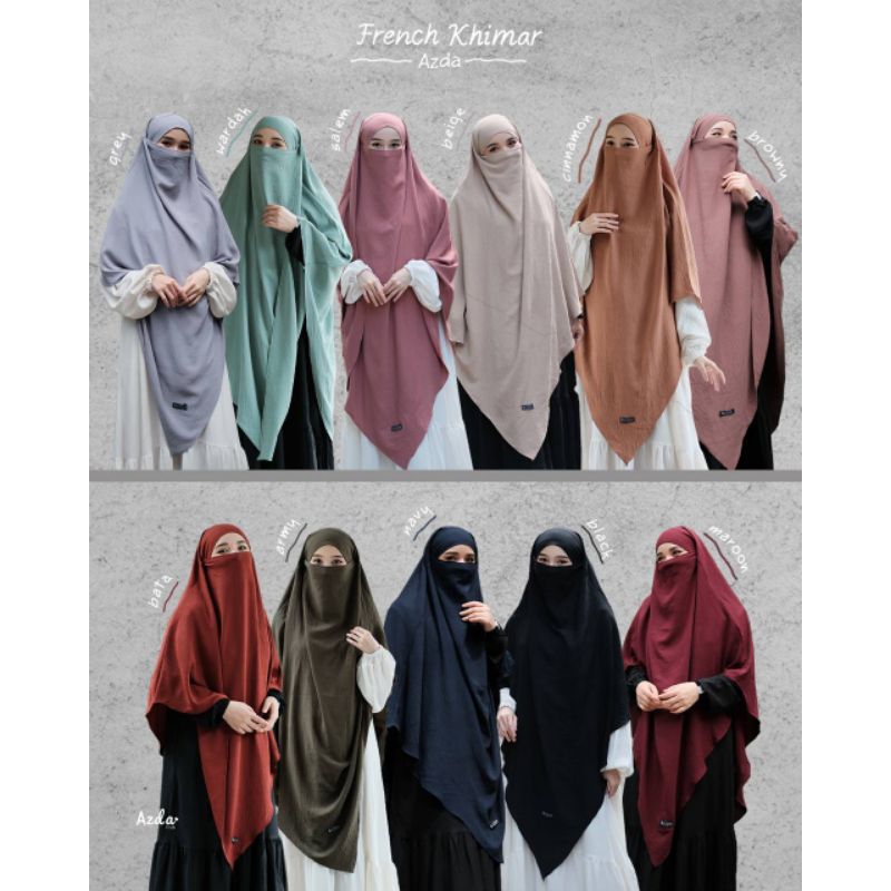 French Khimar Instan Cringkle Azda | FK Cringkle Azda | Gerai Habani