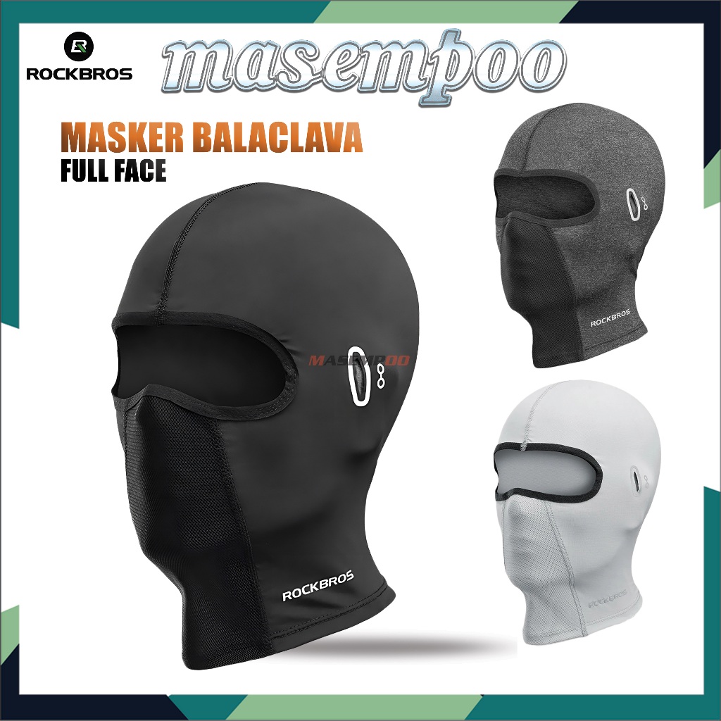 Masker Motor ROCKBROS LF8065 Pria Anti UV Masker Sepeda Baff Ninja Masker Balaclava Tebal
