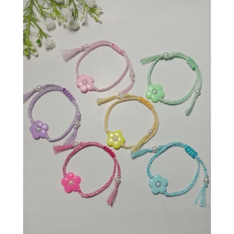 Gelang Kepang | Gelang Tali | Bunga Mutiara