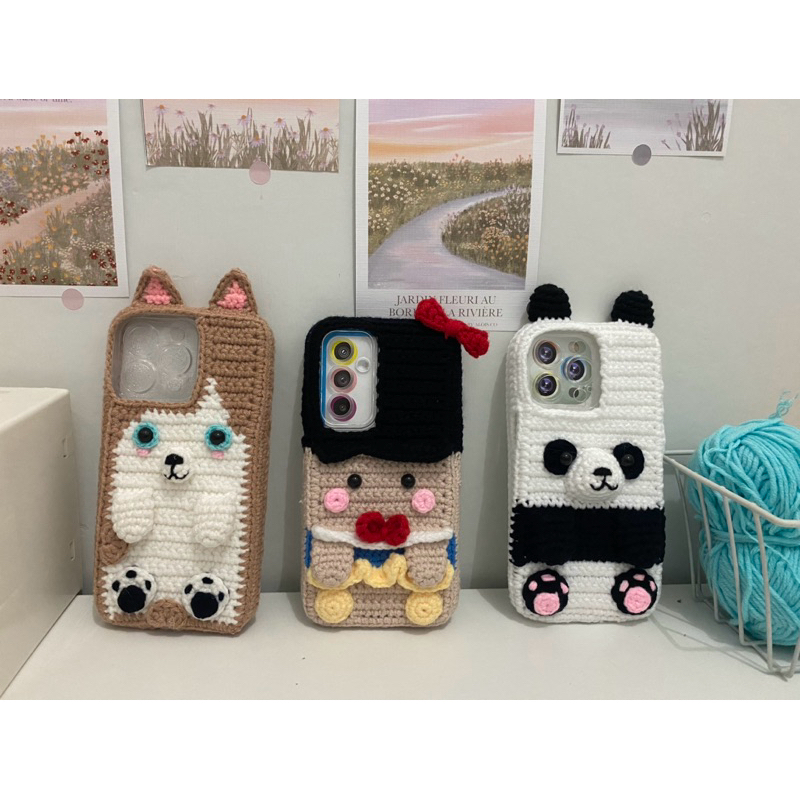 case hp rajut | crochet case | case hp lucu | case hp karakter