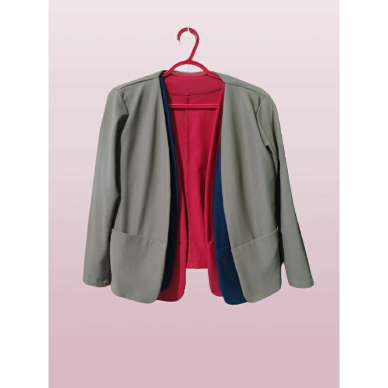 BLAZER WANITA COKLAT SEDIKIT STRETCH PRELOVED