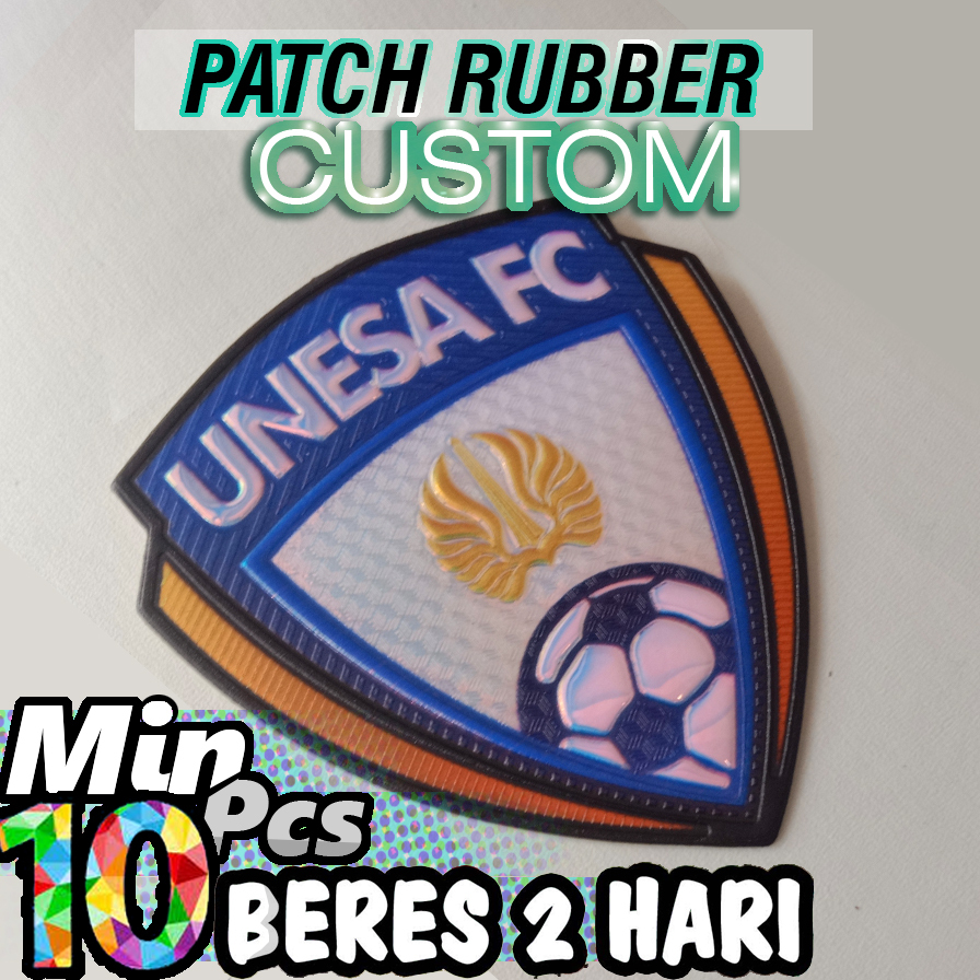 PATCH RUBBER CUSTOM JERSEY FUTSAL & LOGO KLUB SEPAKBOLA &  PATCH SEPEDA DESAIN SENDIRI DI BANDUNG